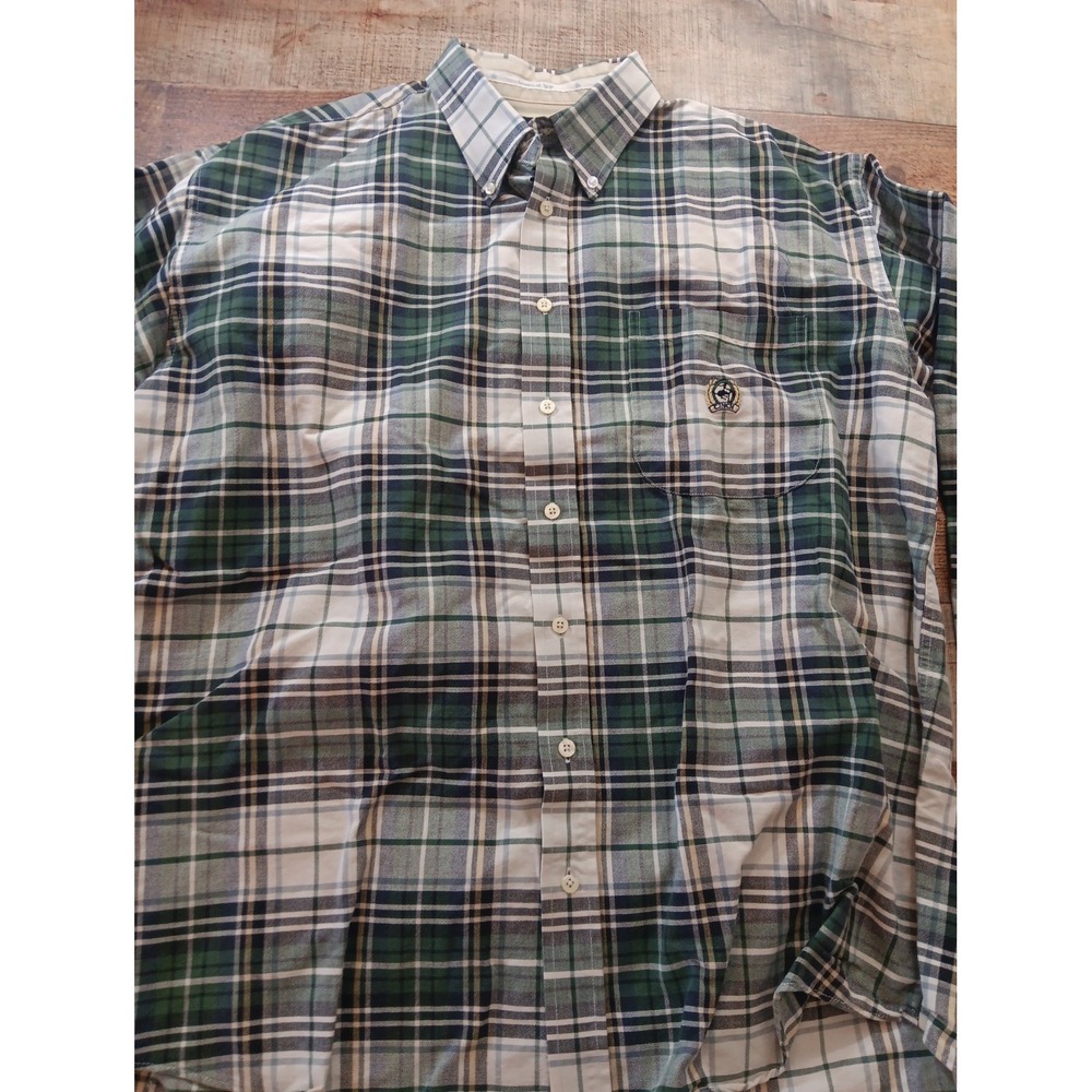 Cinch Modern Fit Mens Square Pattern Collard Long Sleeve Button Xl Green 3024